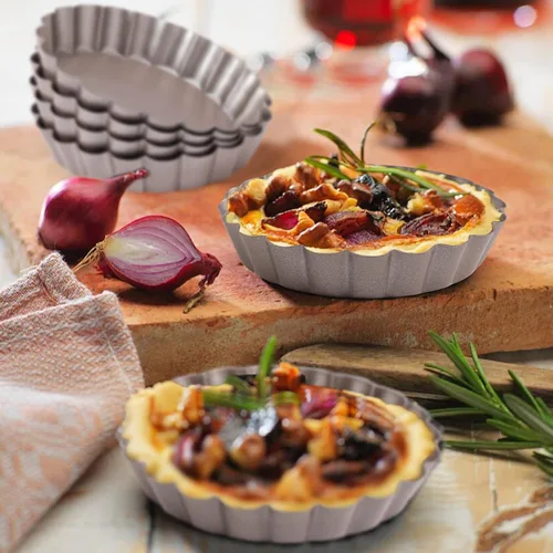 Vista 4 de Webake - Molde para muffin y tartas con parte inferior desmontable, Dorado