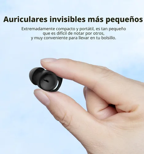 Vista 4 de Auriculares invisibles para dormir, audífonos para dormir de lado (negro)