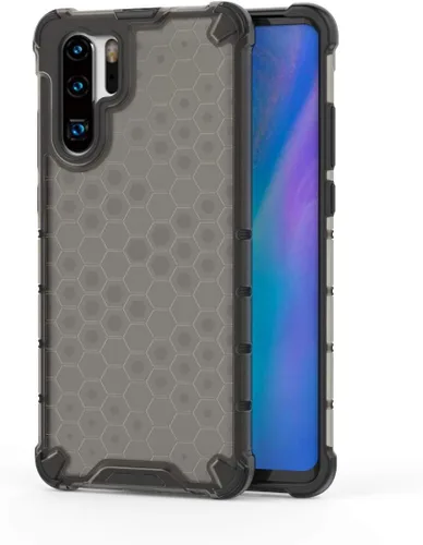 Vista 122 de Pzwoxukhov Funda compatible con Huawei Nova 3i, compatible con Huawei P Smart+ 2018 Honeycomb Anti-Drop Shock-Absorbing Case Negro