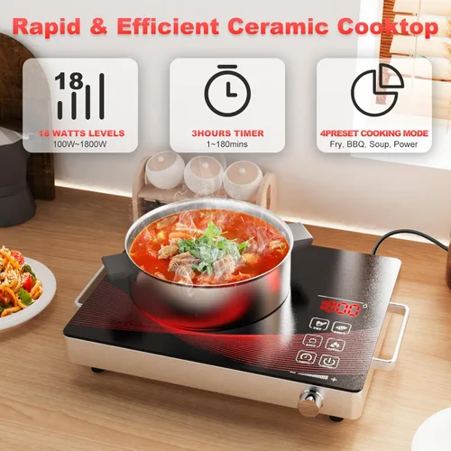 Vista 2 de quemadores eléctricos para cocina cocina cocina eléctrica 1 hornillas parrilla eléctrica para cocinar estufa eléctrica portátil estufa de un solo