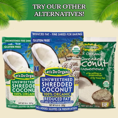 Vista 7 de Let's Do - Coco orgánico rallado reducido en grasa, bolsas de 8.8 onzas (paquete de 12) Perfect for Baking, Reduced Fat, Paleo Friendly, Non-GMO