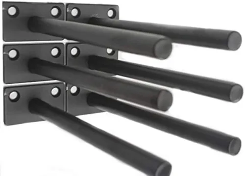 Vista 10 de 4 Piezas Soportes de Estante Flotante de Acero Sólido Negro de 5" - Soportes Ciegos para Estantes Flotantes de Madera - Soporte Ciego Oculto