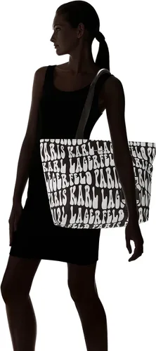Vista 6 de Karl Lagerfeld Paris Bolso tote de mezclilla Hb para mujer, denim, talla única de EE. UU, Azul (Denim)