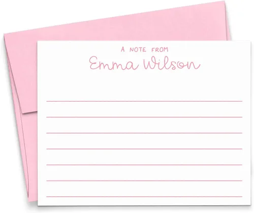 Vista 9 de Tarjetas de agradecimiento personalizadas para niños, papelería forrada personalizada, papelería para niños, papelería forrada para niños, tu Tu