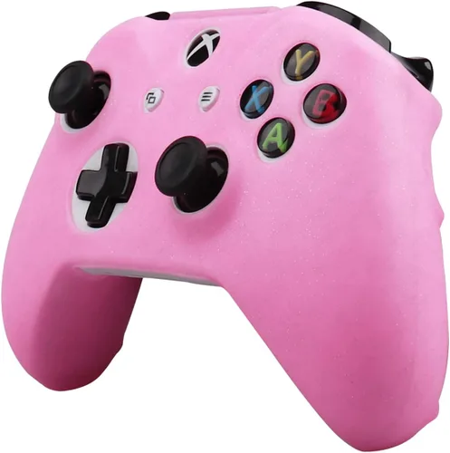 Vista 6 de RALAN - Funda protectora de silicona antideslizante con purpurina para control de Xbox One, compatible con Xbox 1 con mando de mando inalámbricocon
