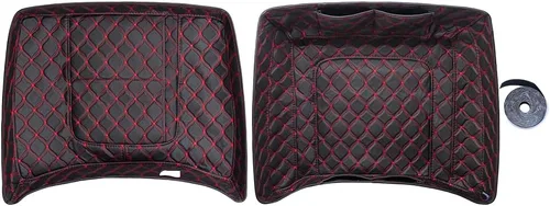 Vista 10 de Advanblack Forros para Tour Pack, Forro con Costura de Hilo Negro King Tour Pack