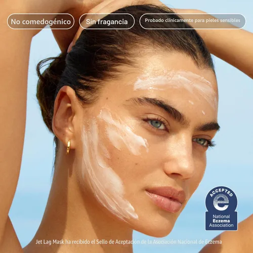 Vista 6 de Summer Fridays Jet Lag Mask Mini - Hidratante facial y mascarilla + enriquecida con ácido hialurónico, niacinamida, glicerina + antioxidantes ayuda