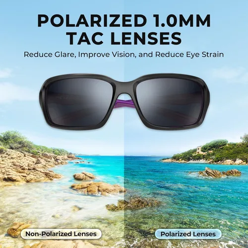 Vista 4 de KastKing Atlanta - Anteojos de sol deportivos polarizados para hombres y mujeres, ideales para conducir pesca, ciclismo y correr, protección UV