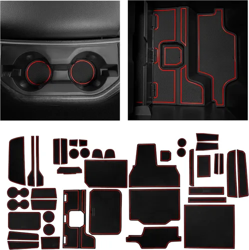 Vista 7 de CupHolderHero compatible con accesorios clásicos RAM 1500 2013-2024 – Insertos de portavasos interiores personalizados premium antideslizantes
