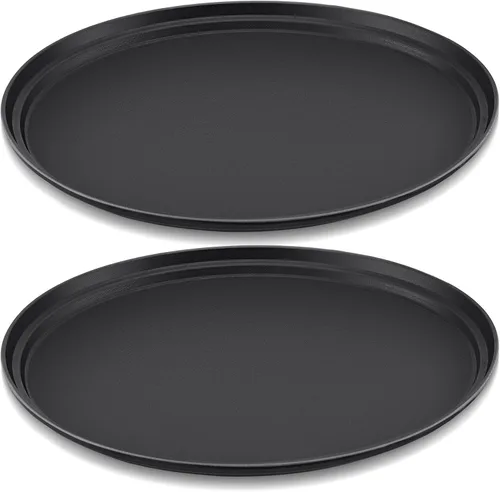 Vista 9 de FillTouch 2 bandejas ovaladas para servir restaurante, 24 x 29 pulgadas Negro