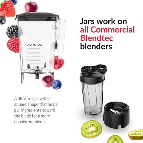 Vista 3 de Blendtec Stealth 885 - Licuadora comercial, tarro WildSide+, carcasa de sonido Blendtec Stealth, potencia de grado comercial más fuerte
