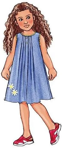 Vista 5 de BUTTERICK PATTERNS B4176 Camisa, vestido, pantalones cortos y pantalones para niñas/niñas, talla 2-3-4-5