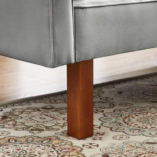 Vista 8 de Sofá cama de tela moderna, sofá cama convertible con 2 almohadas y reposabrazos, sofá reclinable plegable de 75 pulgadas con patas de madera maciza