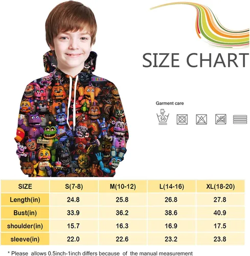 Vista 5 de WAYASDCU Boys and Girls Hoodie Teen 3D Printed Pullover Sweatshirt Kids Cartoon Game Sports Tops