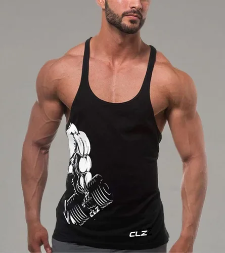 Vista 5 de Camiseta sin mangas para hombre, con espalda en Y, para entrenamiento, muscular, fitness, culturismo