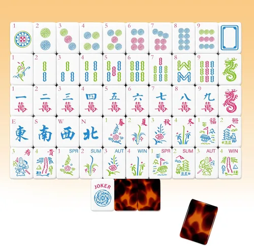 Vista 11 de Juego de 166 azulejos Mahjong, 1.2 pulgadas, negro