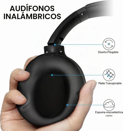 Vista 4 de Fisher Pro Auriculares inalámbricos con cancelación activa de ruido, auriculares sobre la oreja