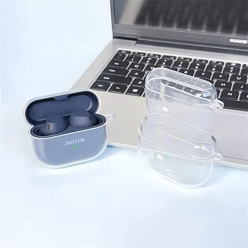 Vista 4 de DAYJOY Paquete de 2 fundas transparentes de TPU suave compatibles con Jabra Elite 10/Elite 8 Active/Elite 8 Active Gen 2/Elite 10 Gen 2, funda