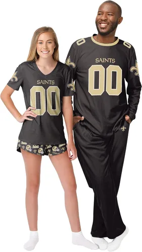 Vista 3 de FOCO Conjunto de pijama para mujer con logotipo del equipo de la NFL