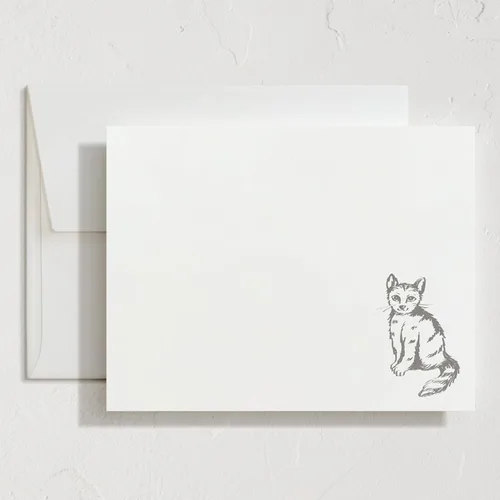 Vista 12 de Minted Little Note - Juego de 10 tarjetas de notas planas y sobres para invitaciones y mensajes de agradecimiento escritos a mano, diseño