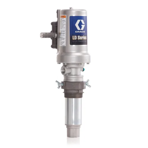 Vista 2 de Graco 24G576 LD Series Bomba de aceite universal de aire 3:1 con adaptador de tapón, Negro/Gris