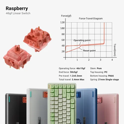 Vista 6 de nuphy Halo75 V2 - Kyeboard mecánico para juegos, teclado Bluetooth inalámbrico 75% intercambiable en caliente, teclado retroiluminado RGB de 83