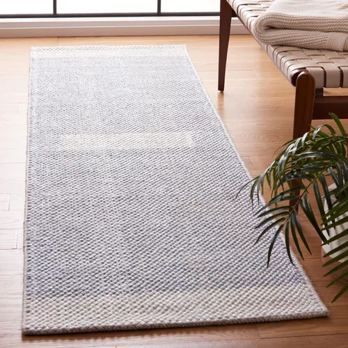 Vista 52 de SAFAVIEH Natura Collection - Alfombra de pasillo, 2 pies 3 pulgadas x 8 pies, negro y marfil, tejido plano hecho a mano de lana moderna a rayas