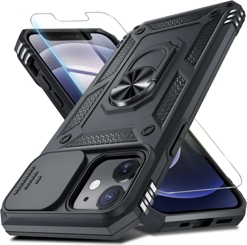 Vista 77 de Janmitta Funda para iPhone 8 Plus/7 Plus/6 Plus, Cubierta de Teléfono con Cubierta Deslizante Integrada para Lente de Cámara + Protector