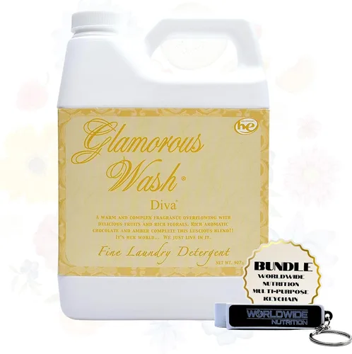 Vista 14 de Worldwide Nutrition Paquete Compatible con Tyler Glamorous Wash Diva Detergente Líquido para la Ropa - Lavable a Mano y a Máquina Detergente