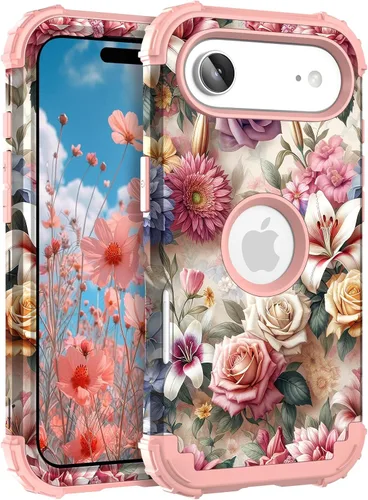 Vista 143 de Hocase Funda para iPhone SE 2022/2020, resistente a prueba de golpes, de plástico duro+goma de silicona, funda protectora híbrida para iPhone SE