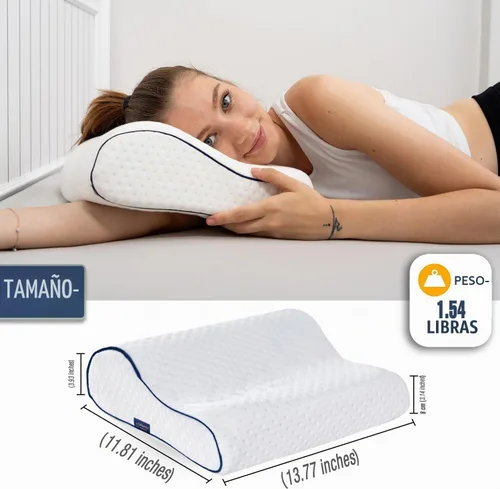 Vista 2 de alkamto Almohada de espuma viscoelástica cómoda para viajes y campamentos, bolsa portátil fácil de transportar, funda de almohada con regulación