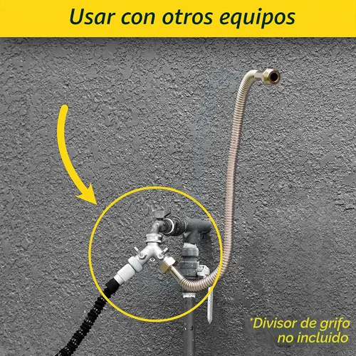 Vista 6 de BBros Products - Manguera de jardín ajustable de acero inoxidable flexible y de sujeción (2 pies)