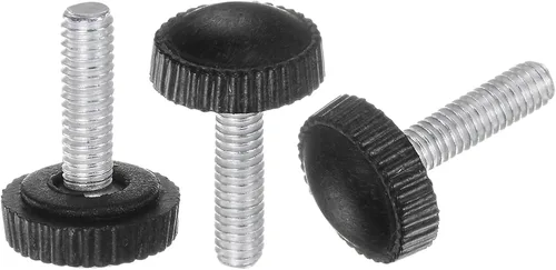 Vista 16 de uxcell 20 pomos moleteados de rosca métrica macho M4 x 0.236 in, pomos de sujeción de tornillo de pulgar, mango de plástico con perno roscado
