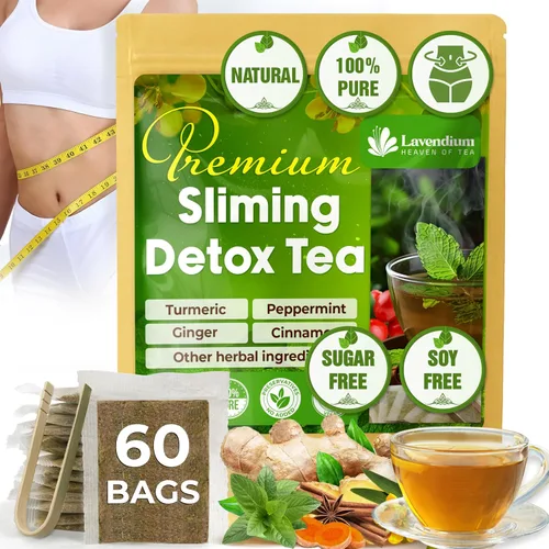 Vista 15 de Lavendium Bolsas de té de melón amargo, sin cafeína, 60