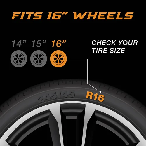 Vista 6 de PACRIM Juego de fundas de rueda cromadas de 16 pulgadas compatibles con Honda CRV (2013-2017) Tapacubos de plástico ABS duradero Se adapta
