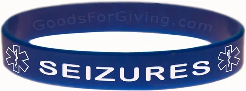 Vista 3 de Seizures ID Pulsera Combo - Paquete de 5 - 6 pulgadas - Negro Azul Verde Rojo Púrpura