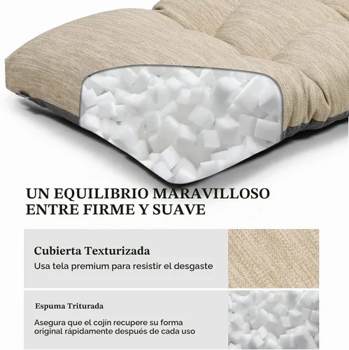 Vista 5 de baibu Almohadilla de banco clásica de 36 pulgadas de color sólido con lazos, almohada de banco rectangular súper suave para interiores y exteriores