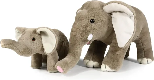 Vista 3 de Ice King Bear Juego de animales de peluche para mamá y bebé, animales salvajes del zoológico (elefante)