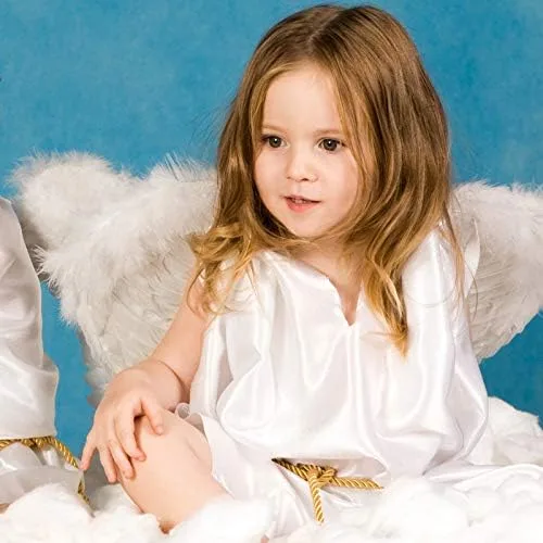Vista 5 de Alas de ángel y halo para niños y niñas, disfraz de ángel para adultos, alas de ángel blancas para mujeres, color negro