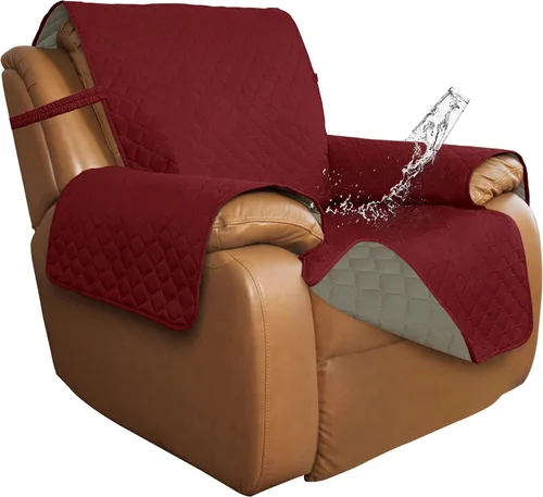 Vista 47 de ISSUNTEX Fundas de sofá de dos plazas con doble protección 100% impermeables para sala de estar, fundas para sofá de 2 cojines, protector de muebles