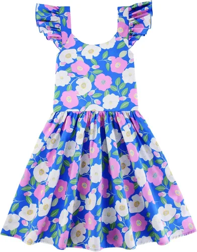 Vista 155 de Vestido de verano para niña, de algodón, con diseño floral