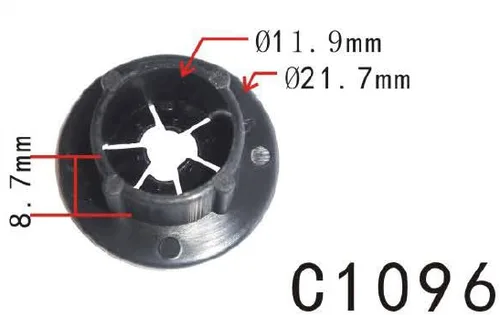 Vista 30 de Autobahn88 - Clip de remache tipo push-in para parachoques, compatible con Renault (OEM: 054000001R) (Paquete de 20)