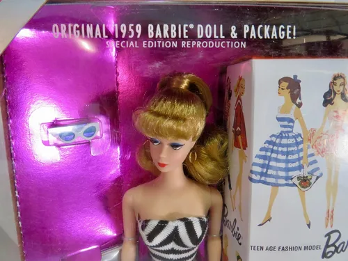 Vista 2 de Original 1959 Rubia Barbie Muñeca 35 Aniversario Edición Especial REPRODUCCIÓN