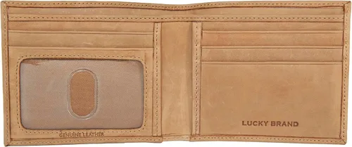 Vista 4 de Lucky Brand Men's Bifold Wallet ID Window Card Slots Genuine Leather Organization Durable Stylish