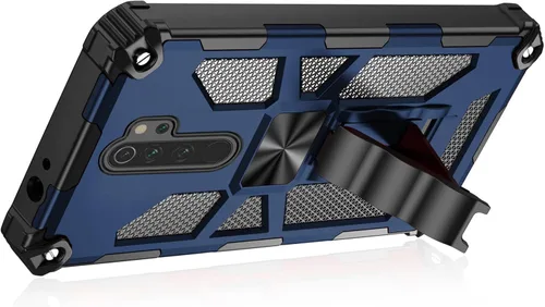 Vista 4 de Asuwish Funda de teléfono para Xiaomi Redmi 9 con protector de pantalla de vidrio templado y accesorios para celda Kickstand protector resistente