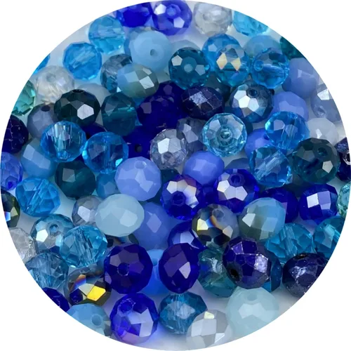 Vista 12 de 500 piezas de cuentas de cristal de vidrio facetado de 4 mm con agujero para pulseras, collares, aretes, joyería DIY, manualidades (Serie Negra)