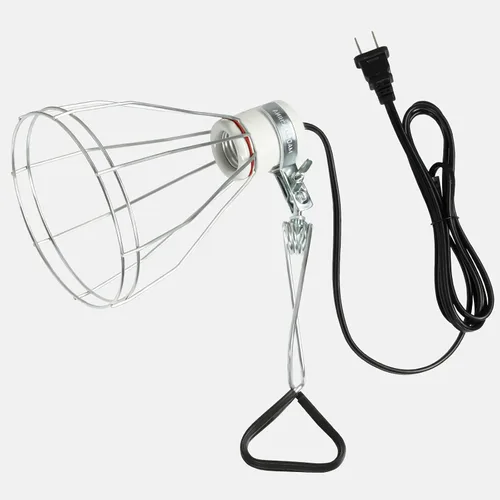 Vista 8 de Simple Deluxe Paquete de 1 lámpara de abrazadera con reflector de aluminio de 10.5 pulgadas y protector de bombilla de hasta 250 W, enchufe E26
