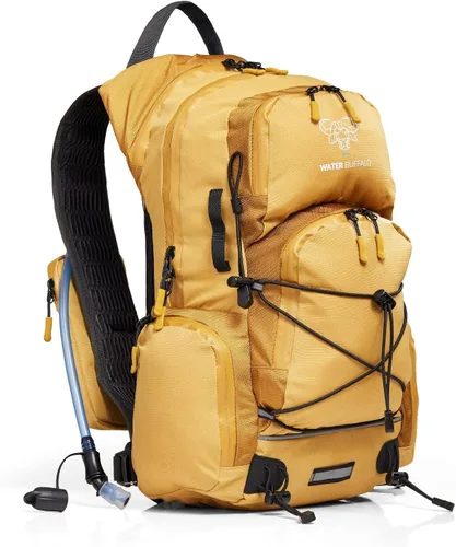 Vista 8 de Mochila de Hidratación Water Buffalo - Mochila de Senderismo Sherpa 22L con Vejiga de Agua - Mochila de Agua para Senderismo con Cremalleras
