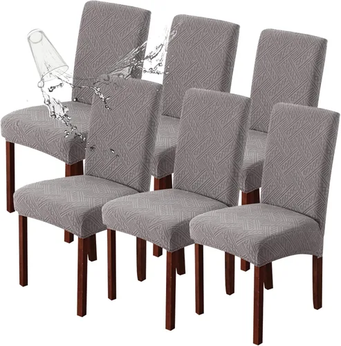 Vista 19 de Genina Fundas impermeables para sillas Parsons de comedor, fundas elásticas para sillas Parsons para comedor, cocina, funda protectora para silla