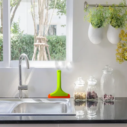Vista 7 de 2 escobilla de silicona para puerta de cristal de ducha, limpieza de ventanas, cuchilla de agua automática, limpiador de agua, escobilla de ducha